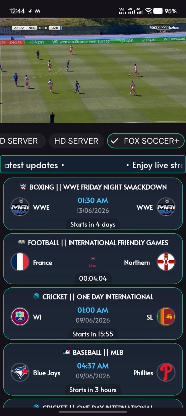 Match + servers